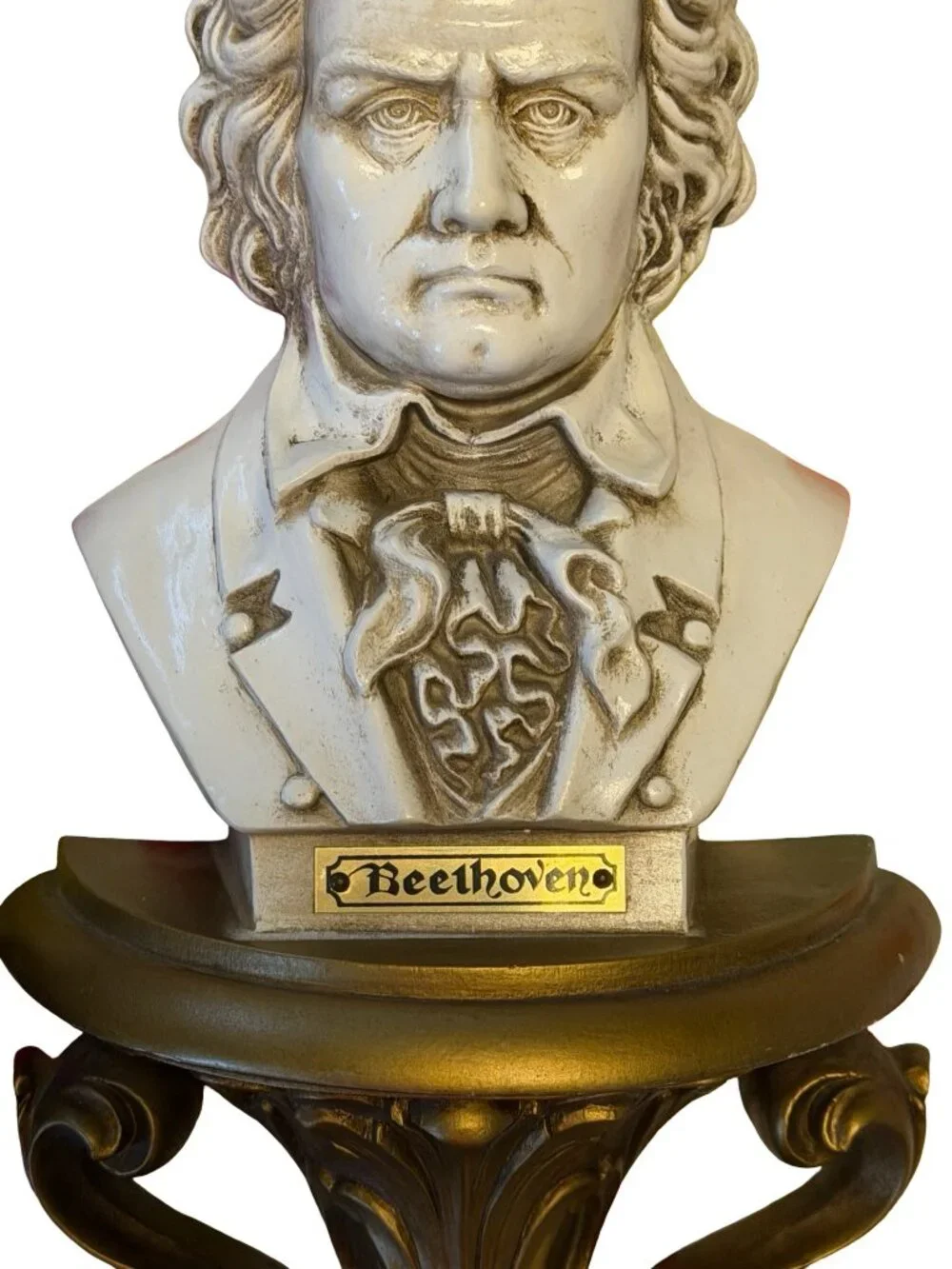 Vintage 1973 Burwood Bach Beethoven Wall Plaques Set of 2 Classical Composer Bus